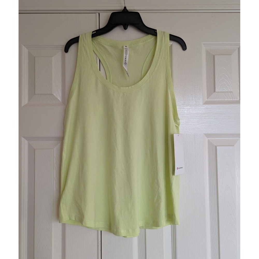 Lululemon Heathered Ray Lime Yellow Swiftly Tech Racerback Seamless Tank Top 10